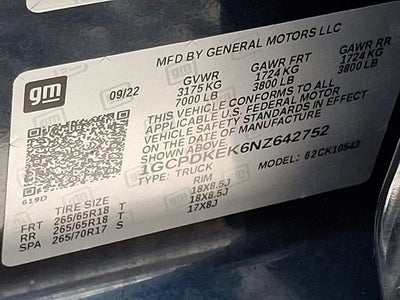 2022 Chevrolet Silverado 1500 LT (2FL)