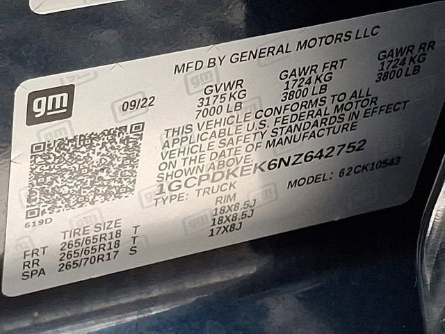 2022 Chevrolet Silverado 1500 LT (2FL)