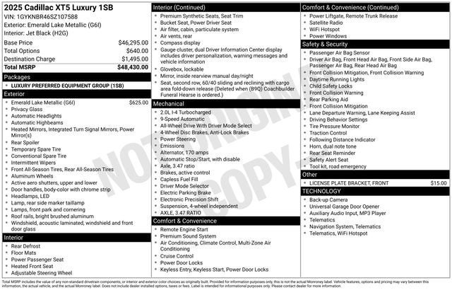 2025 Cadillac XT5 Luxury