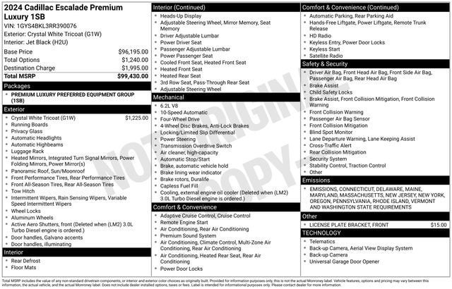 2024 Cadillac Escalade Premium Luxury