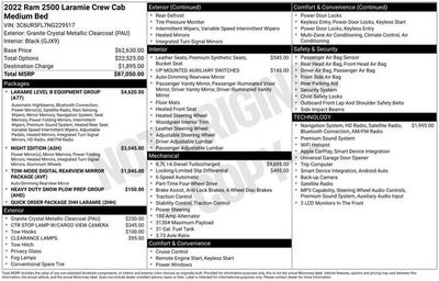 2022 RAM 2500 Laramie Crew Cab 4x4 6'4" Box