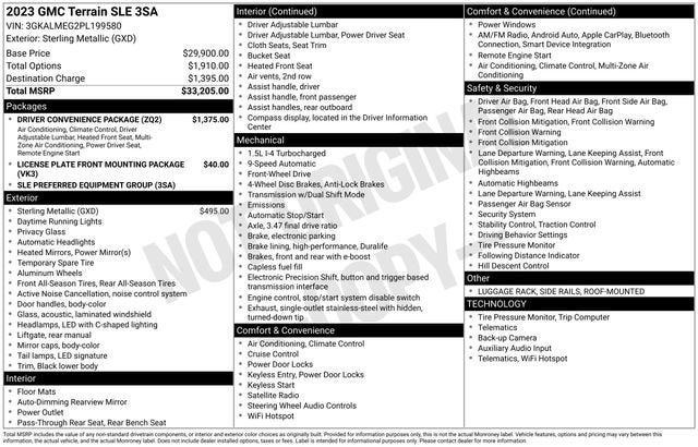 2023 GMC Terrain SLE