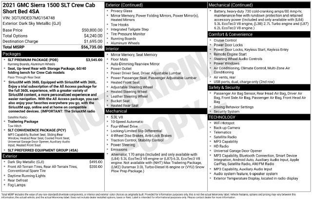 2021 GMC Sierra 1500 SLT