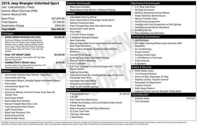 2016 Jeep Wrangler Unlimited Sport