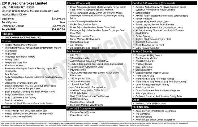 2019 Jeep Cherokee Limited