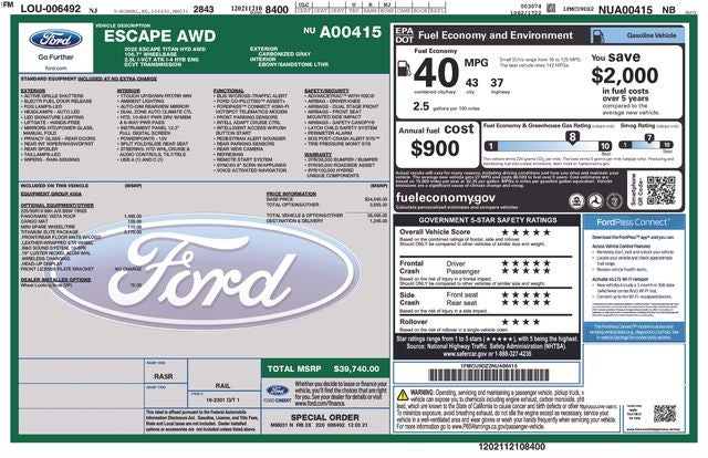 2022 Ford Escape Hybrid Titanium