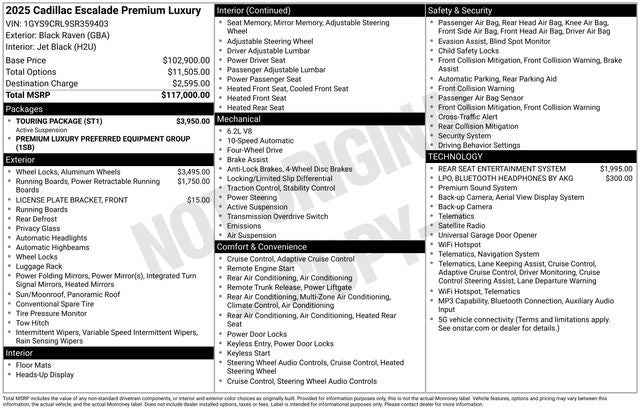 2025 Cadillac Escalade Premium Luxury