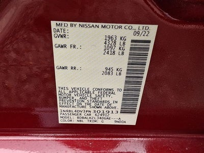 2023 Nissan Altima 2.5 SV