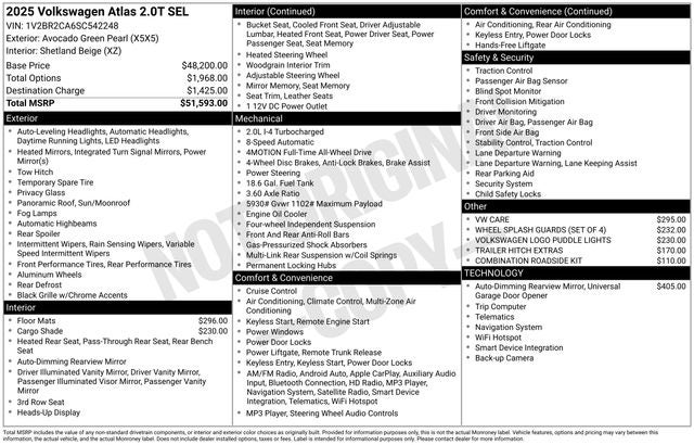 2025 Volkswagen Atlas 2.0T SEL