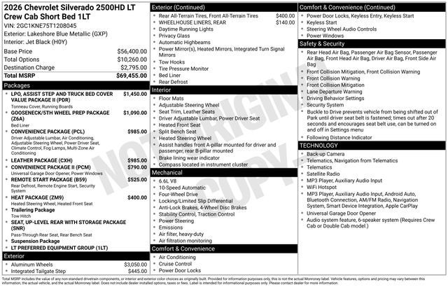2026 Chevrolet Silverado 2500HD LT