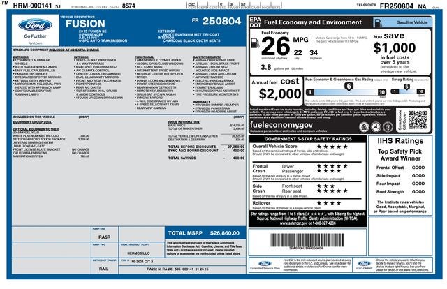 2015 Ford Fusion SE