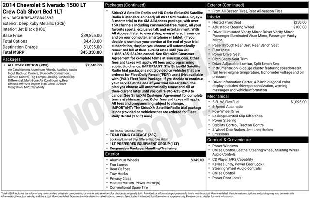 2014 Chevrolet Silverado 1500 LT LT1