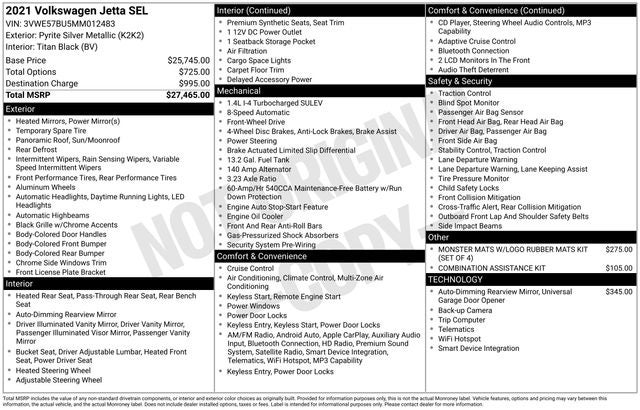 2021 Volkswagen Jetta SEL