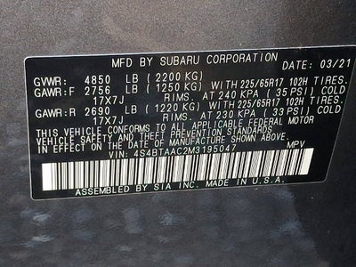 2021 Subaru Outback 2.5i