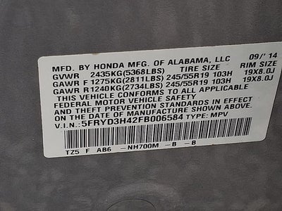 2015 Acura MDX 3.5L Technology Package