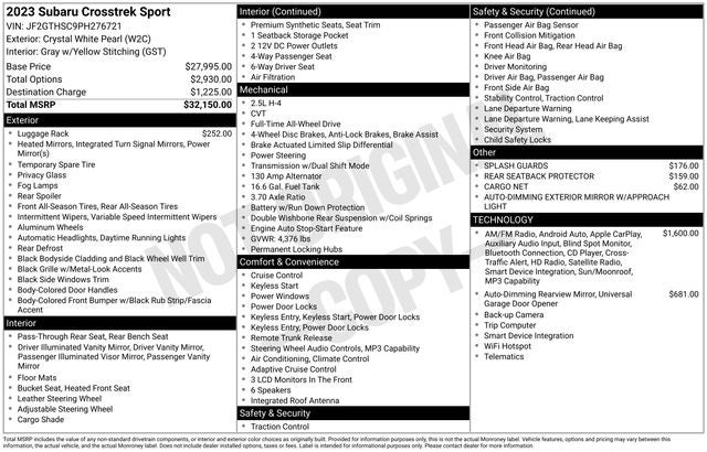 2023 Subaru Crosstrek Sport