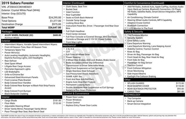 2019 Subaru Forester Base