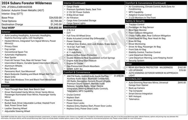 2024 Subaru Forester Wilderness