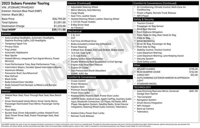 2023 Subaru Forester Touring