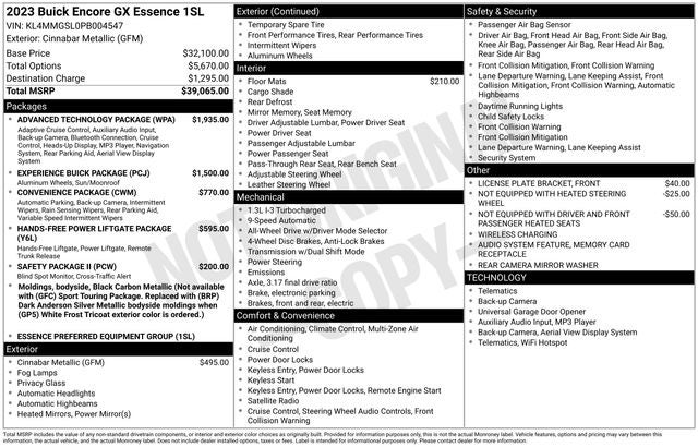 2023 Buick Encore GX Essence