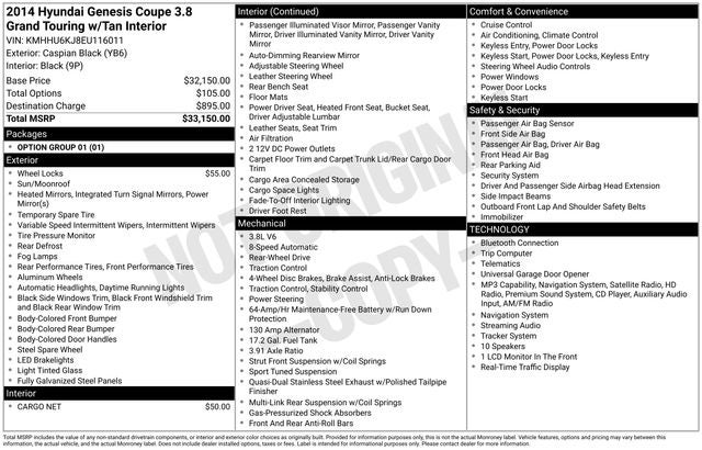 2014 Hyundai Genesis Coupe 3.8 Grand Touring Grand Touring
